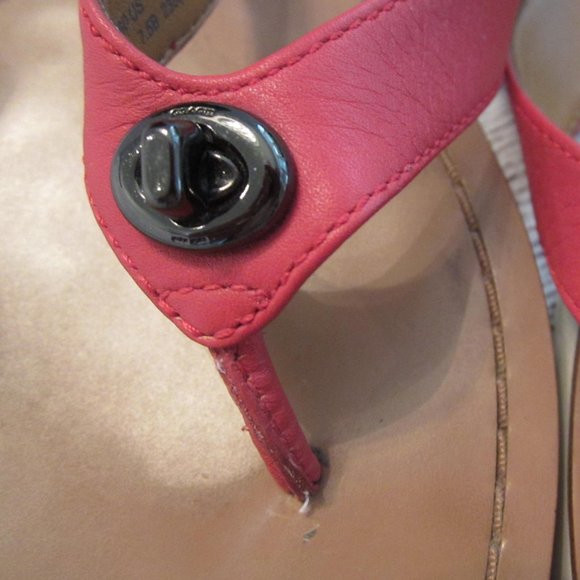 Coach Shelly Open Toe Leather Flip Flop - Picture 2 of 6